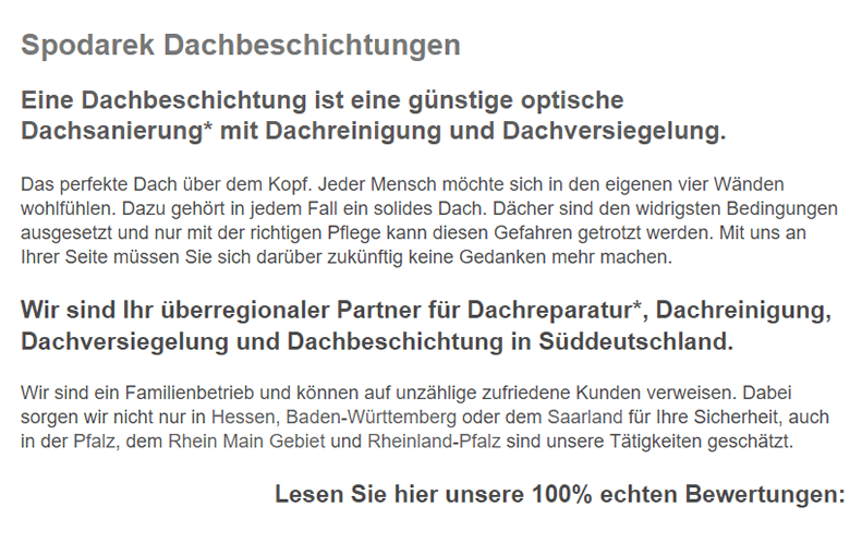 Dachbeschichtung & Dachreinigung für  Hessen, Wiesbaden, Rüsselsheim (Main), Bad Homburg (Höhe), Offenbach (Main) und Hanau, Darmstadt